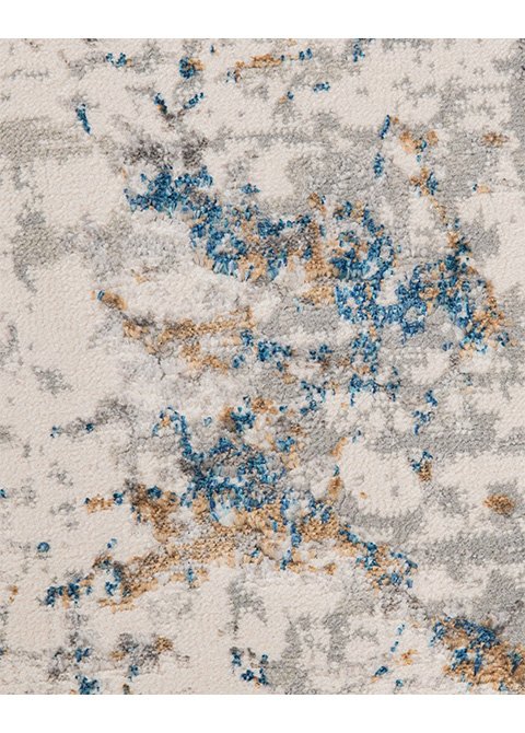 Tapete CREMA AZUL Colección ADARA Modelo T2255Tapetes Mayoreo Mexico - Tapetes Lavin